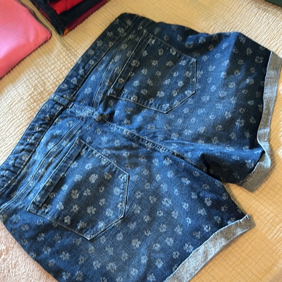 Jean Shorts with Floral Design - Picture 2 of 5